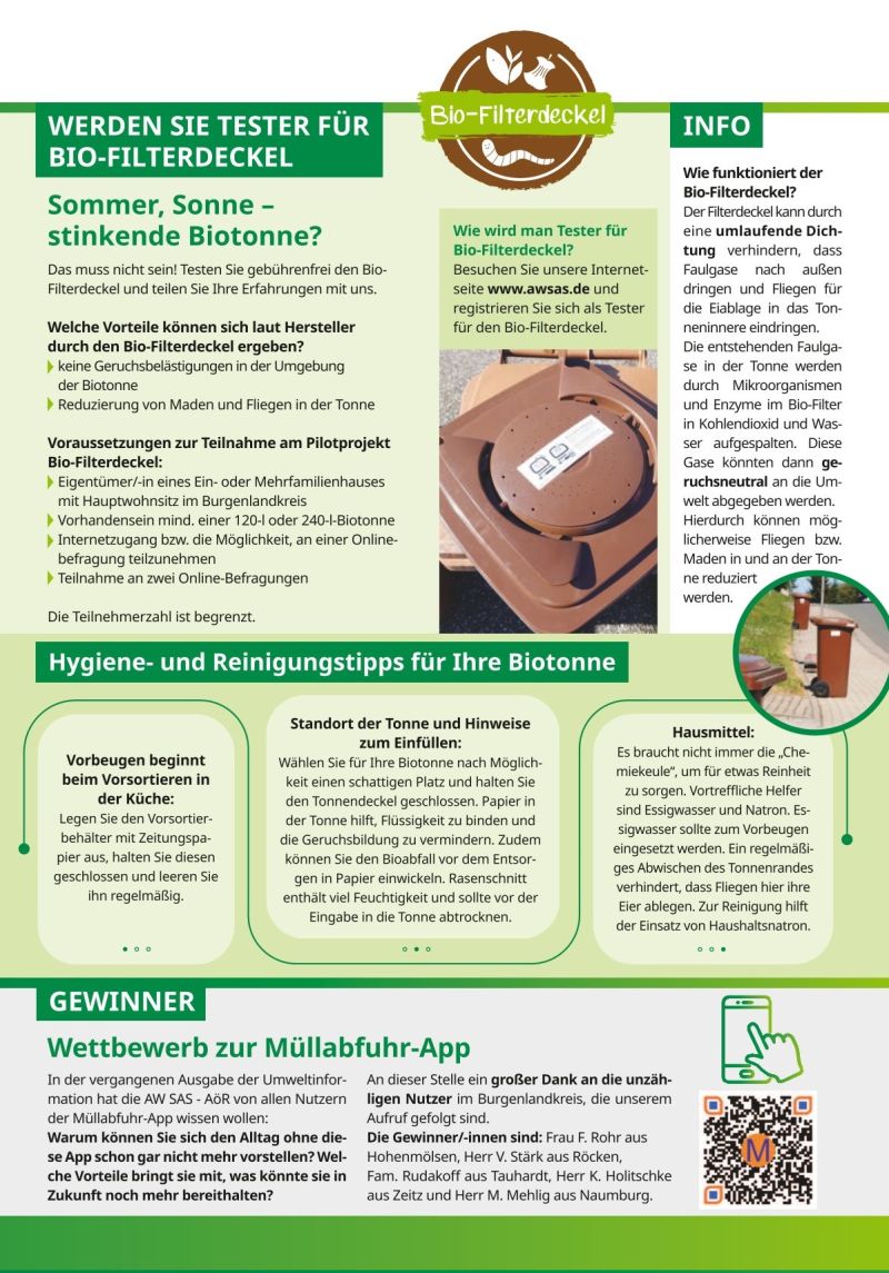 Great interest in the bio filter cover in the Burgenland district