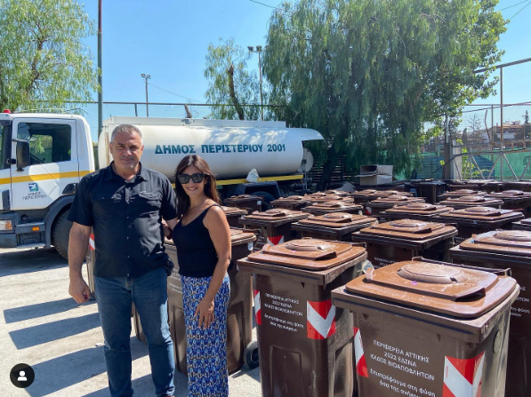Our bio garbage cans with bio filter lid have now reached the Greek town of Peristeri.