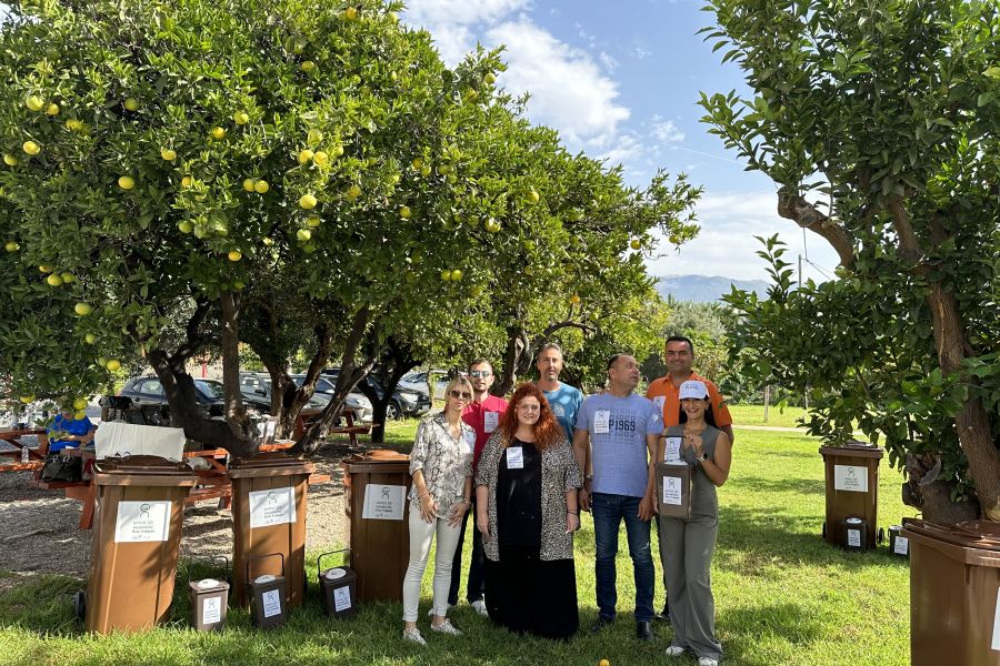 FODSA Peloponnes / Kalamata: Pilotprojekt mit Biotonnen mit Bio-Filterdeckeln
