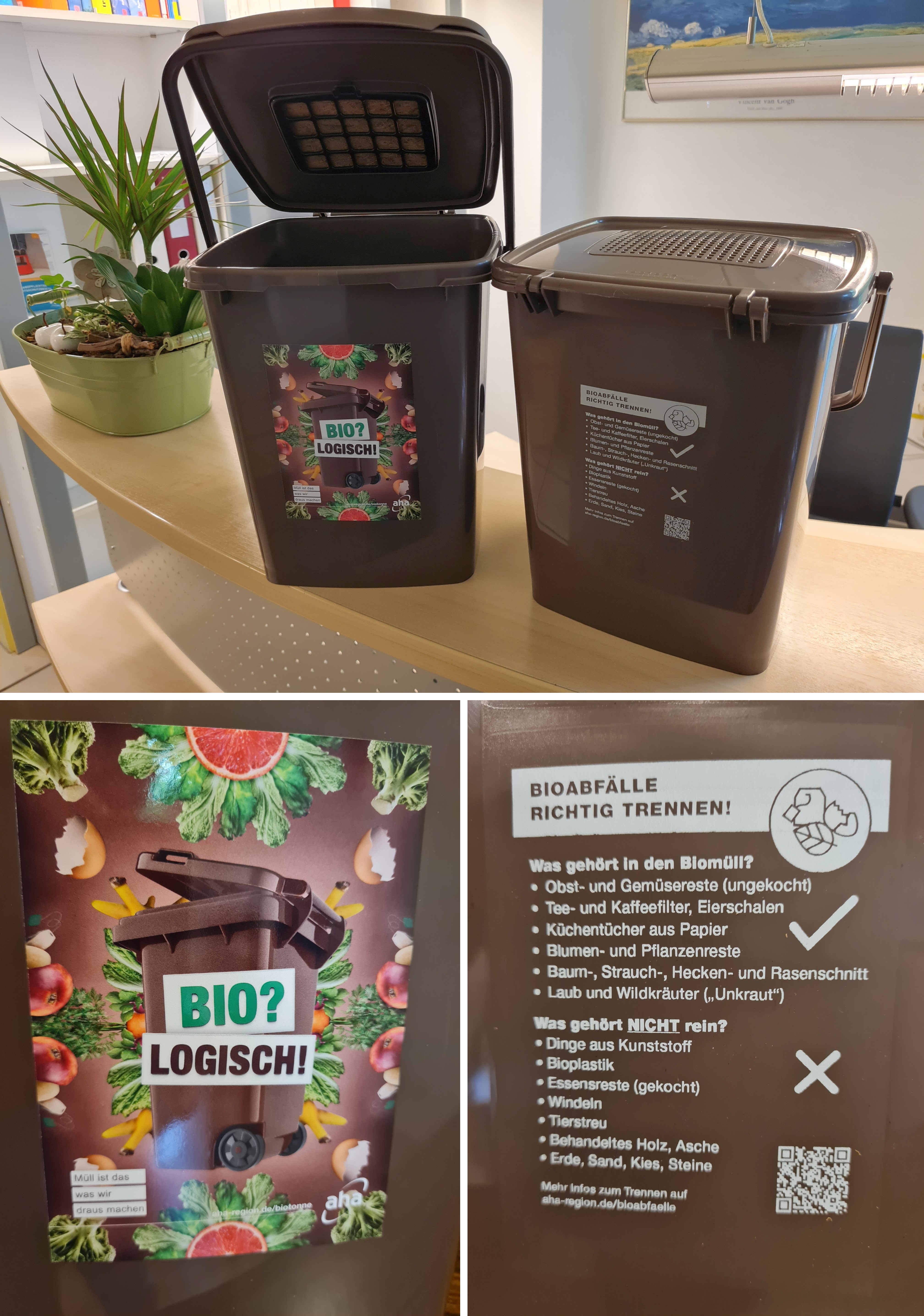100% Recycled PP pre-sorter with sorting instructions