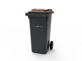 120l MGB (grau) mit vormontiertem Bio-Filterdeckel (braun)