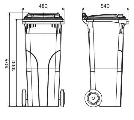 Europlast 140l MGB Abmessungen