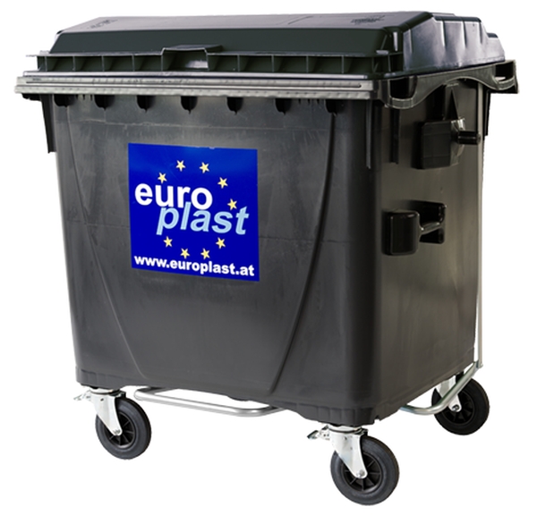 Europlast 1100 Liter 4-Rad MGB mit Flachdeckel