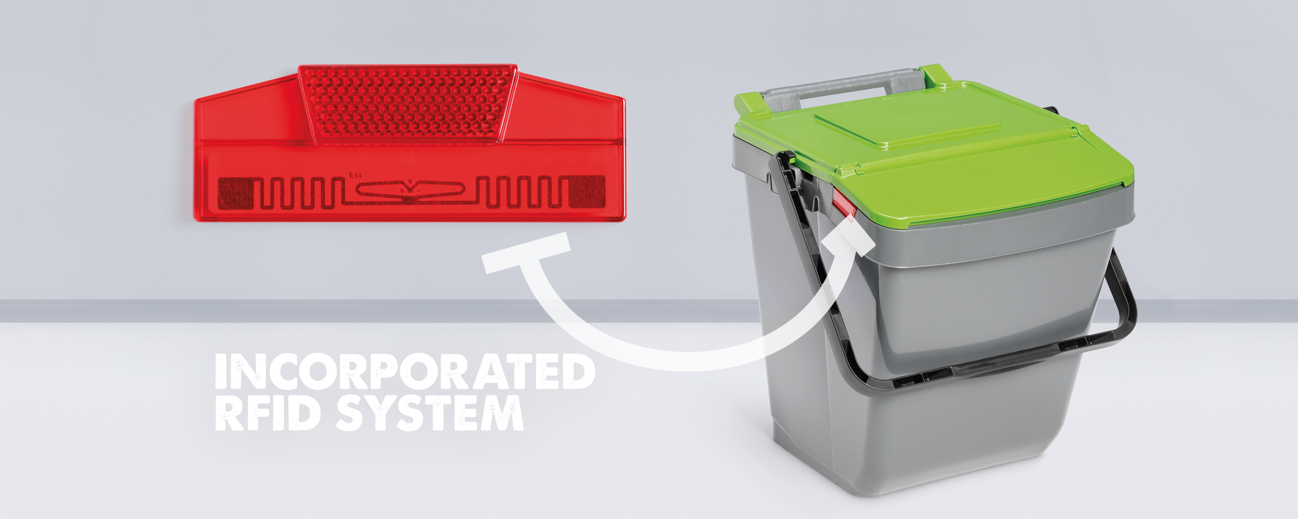 stapelbarer Recycling Müllbehälter mit RFID