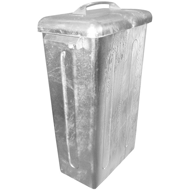 95 liter galvanized steel waste bin