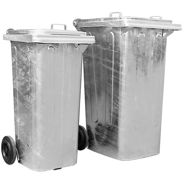 steel waste containers 120 to 240 liters