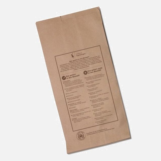 Compostable paper bags according to DIN EN 13432