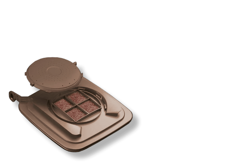 Tapas de biofiltro para cubos orgánicos sin hedor ni gusanos